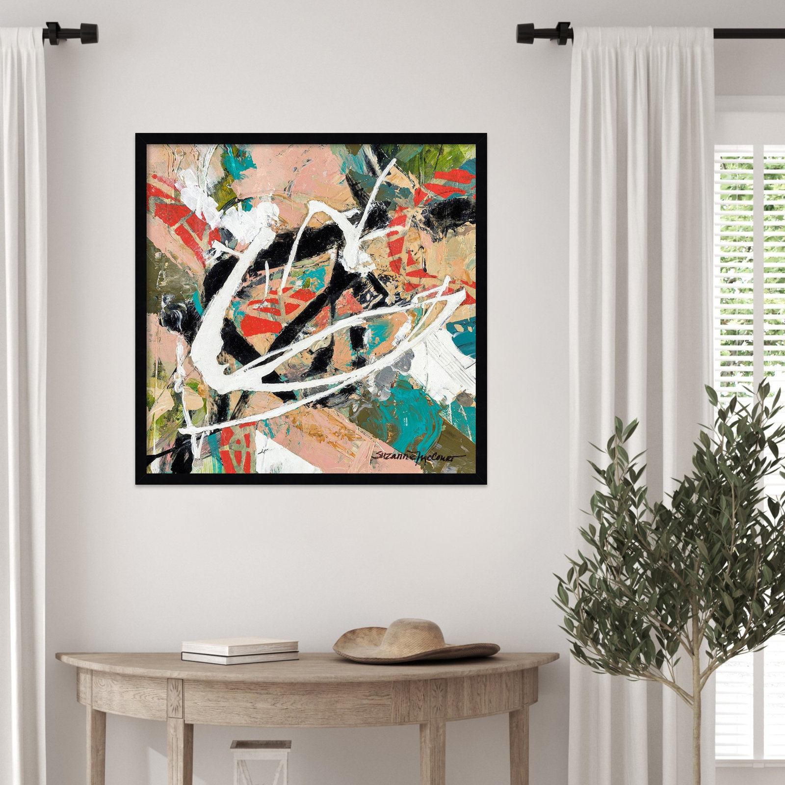 Sutter "Stacked" Print by Suzanne McCourt, 25" H x 25" W, Black