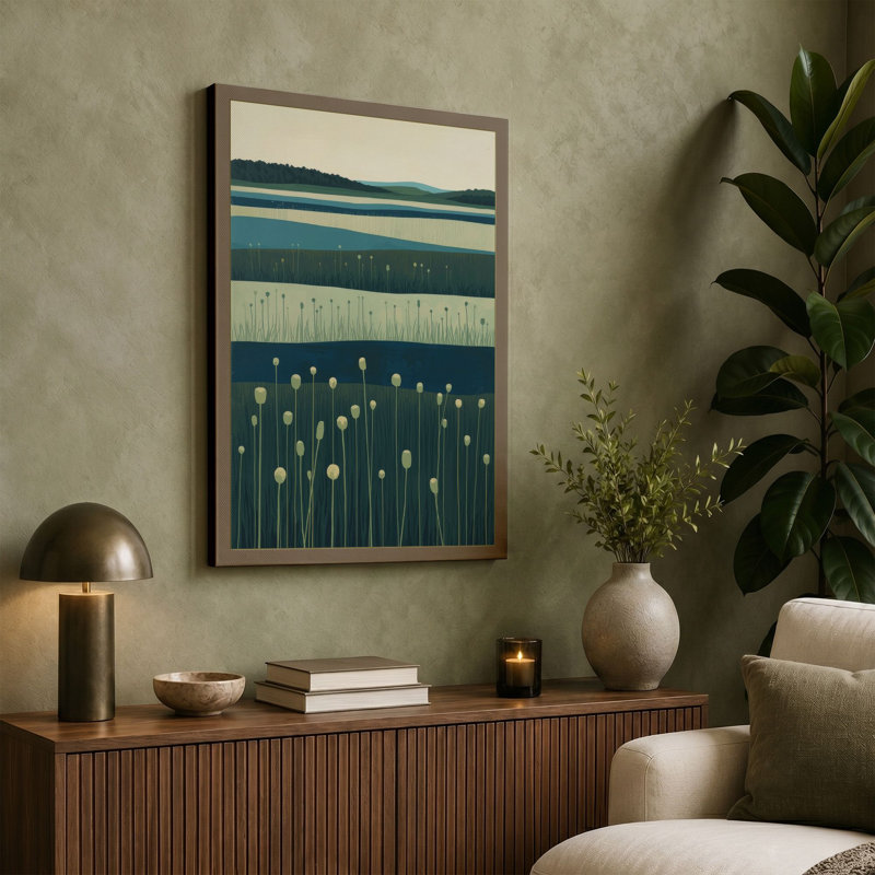 Print, 36x24 - 91.4 x 61.0 cm, Teal Border