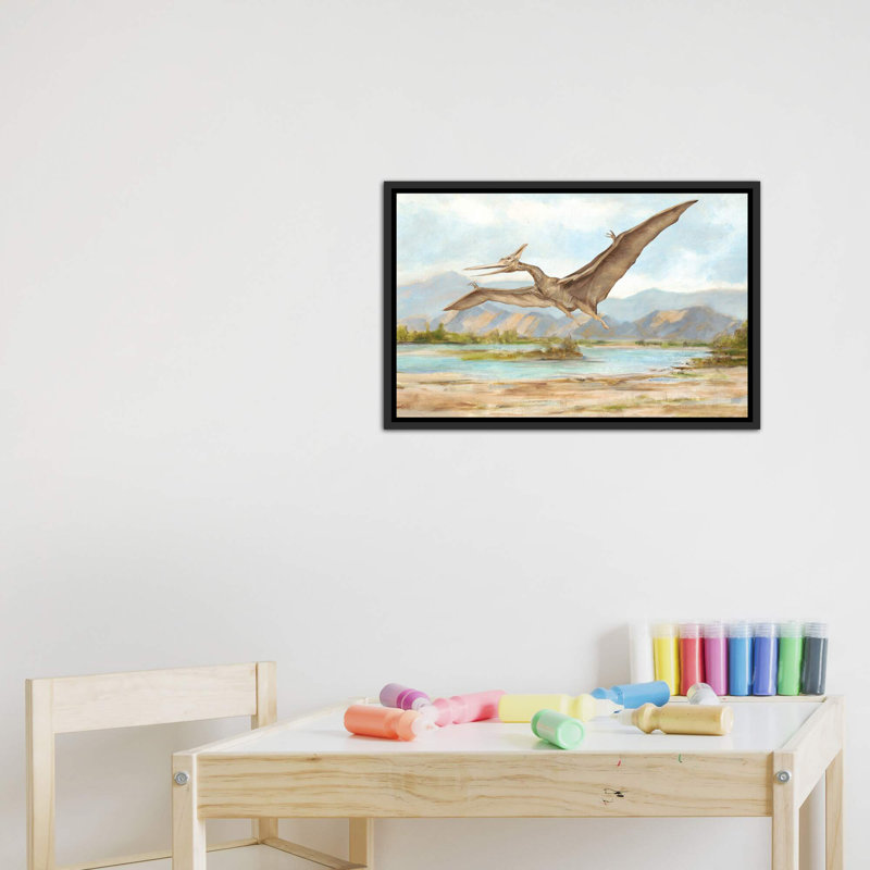 «Dinosaur Illustration VI» par Ethan Harper - reproduction, Pas de tapis, H 18 po x l 26 po x P 1,5 po