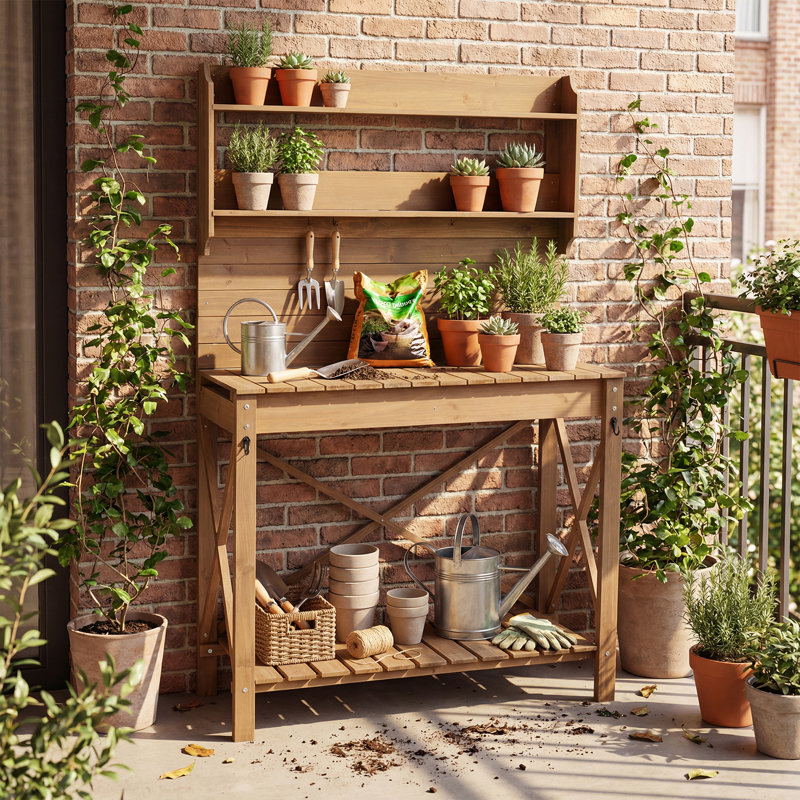 Wood Potting Bench