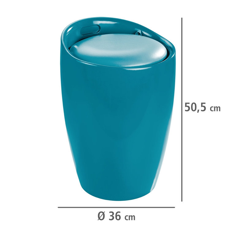 Candy Plastic Accent Stool, Petrol
