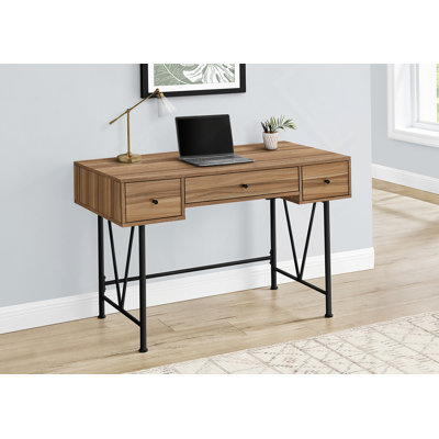 Hollen Stylish Computer Desk With Storage Drawers, Ideal For Home Office And Small Spaces, Modern Industrial Design