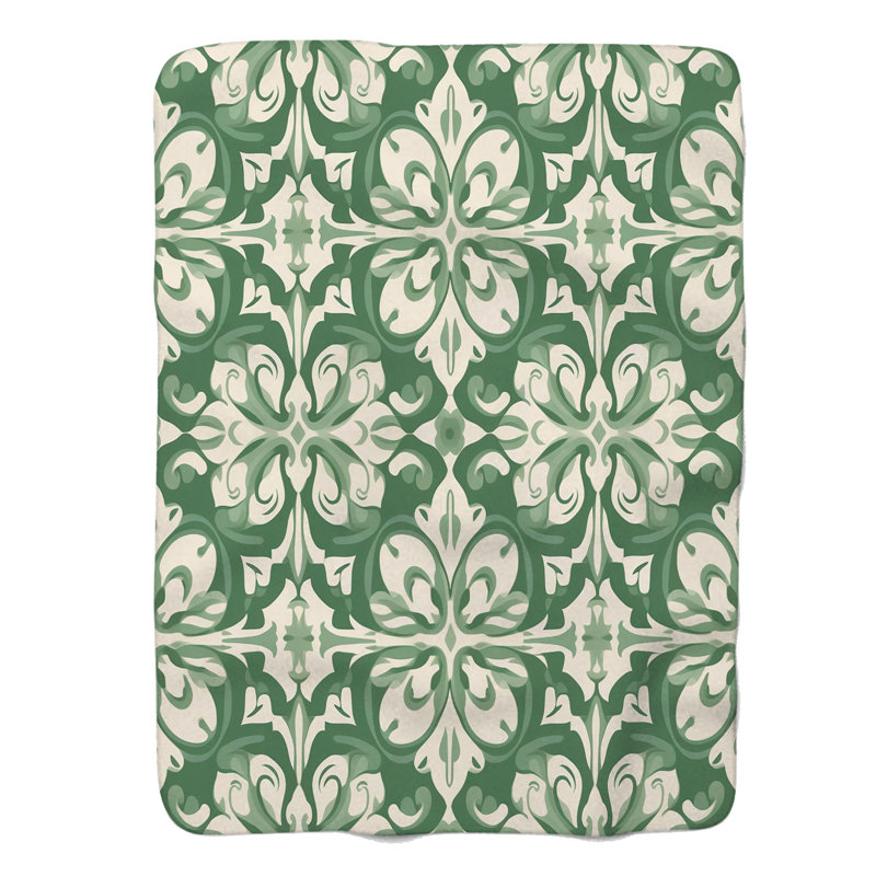 Subtle Greens - couverture de qualité supérieure 1 pièce, Lit simple