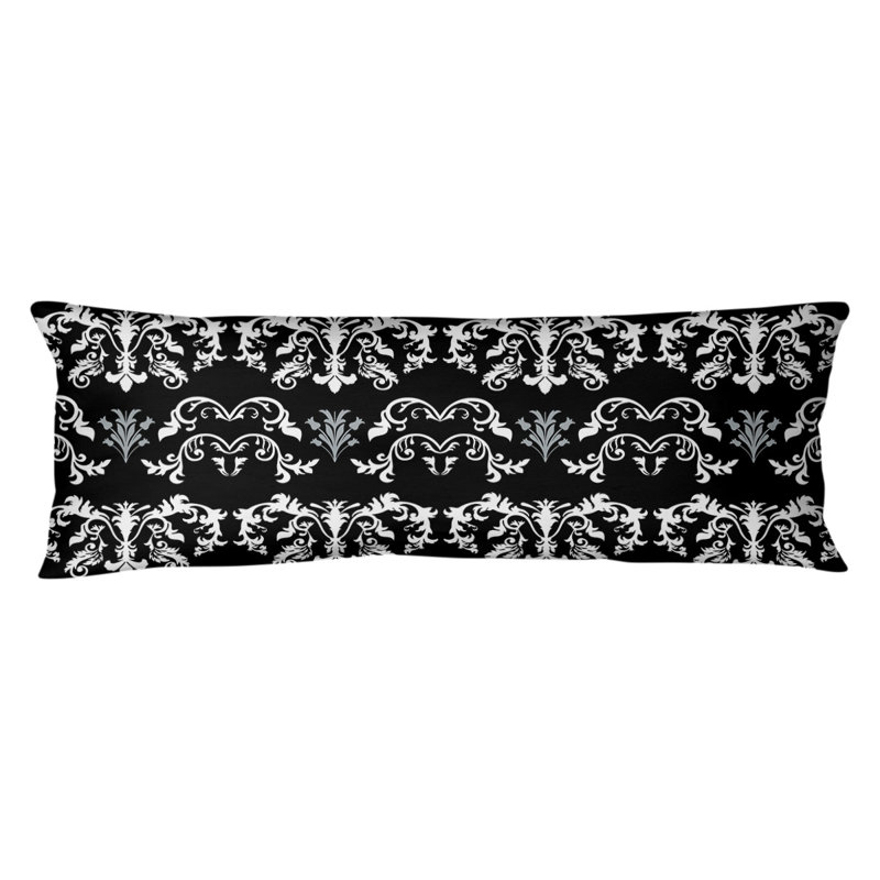 Polyester Medium Pillow, Polyester, Black/White/Gray