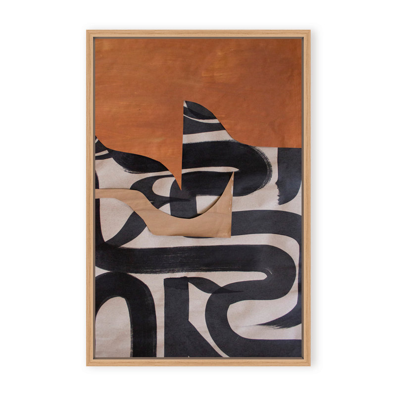 Gai: A Symphony Of Abstraction, Framed Canvas, 48" H x 36" W x 2.375" D, White