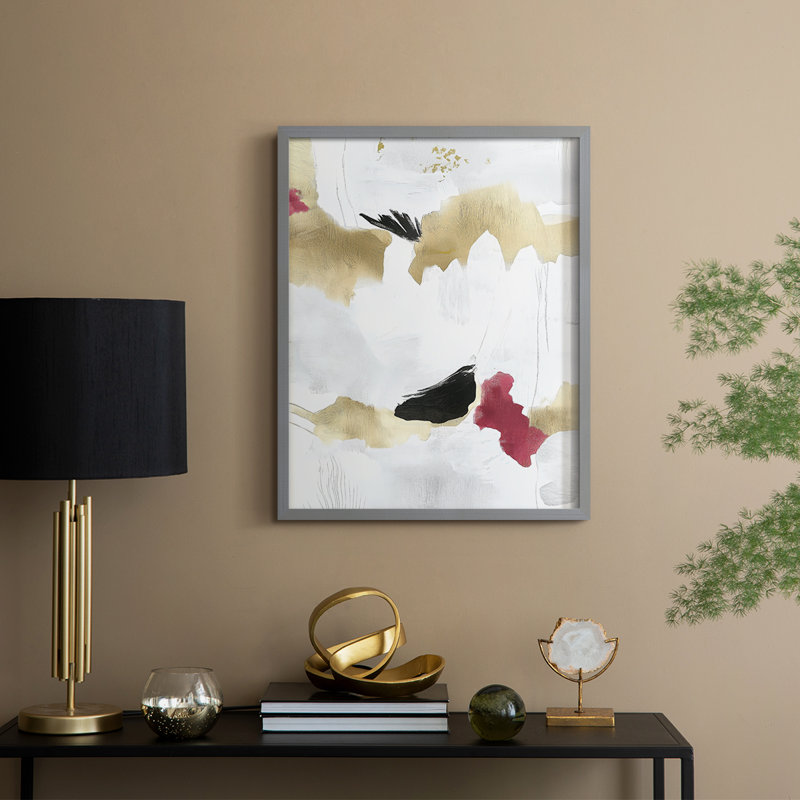 «Abstract XXXVII», reproduction encadrée - prête à être accrochée - fabriquée aux États-Unis, Gris, H 20 po x l 16 po