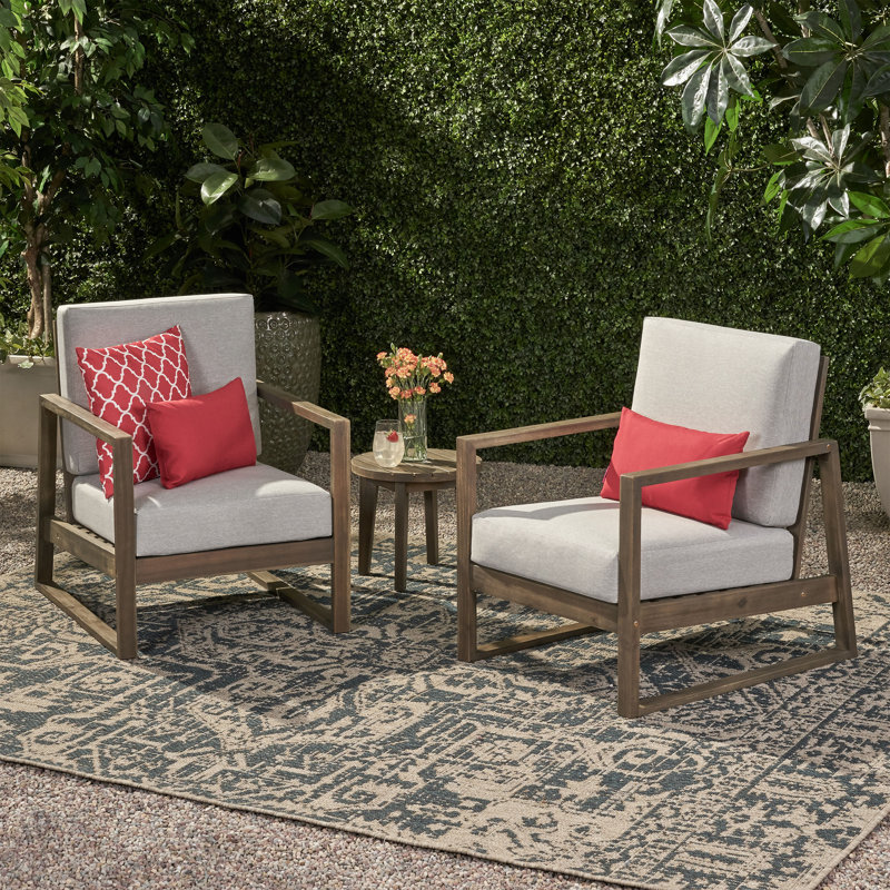 Arilynn Outdoor Lounge Chair, Gray Frame / Light Gray Cushion