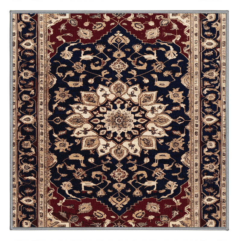 Tapis brun lavable à la machine, Carré 6 pi
