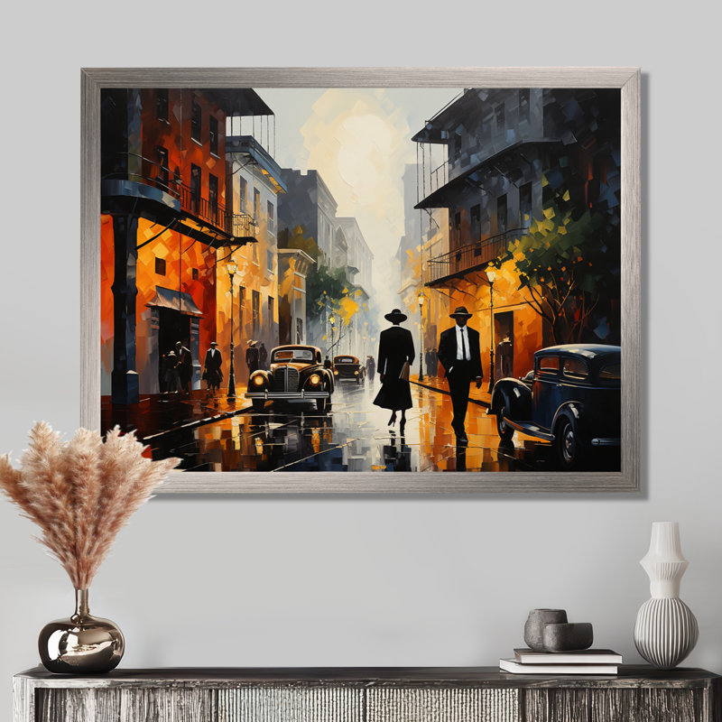 Jazz Harlem Renaissance VI - Print, 24" H x 32" W x 1" D, Silver Single Picture Framed