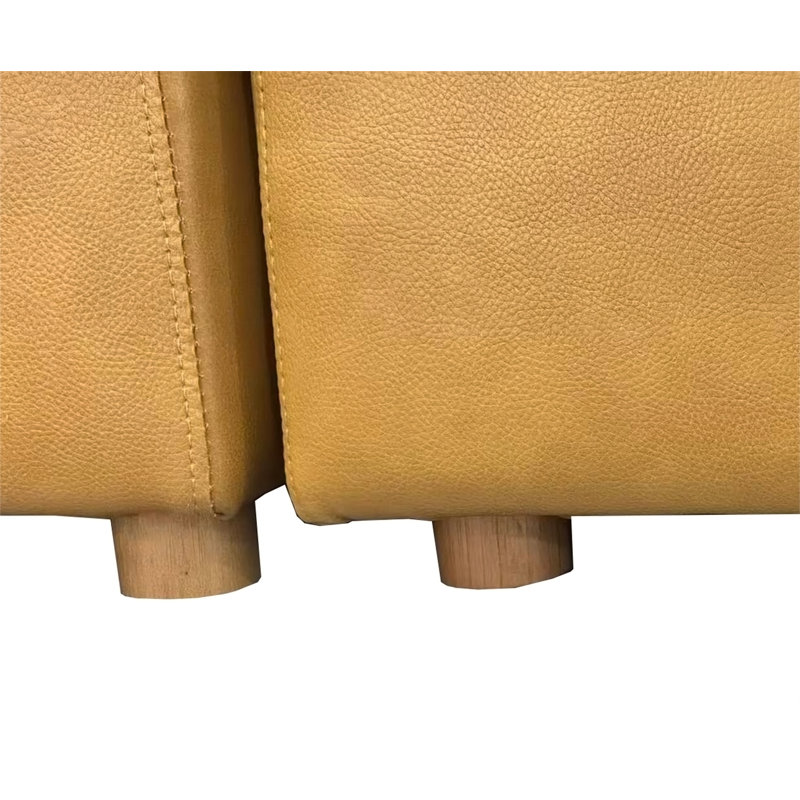 Canapé modulaire en cuir rembourré, Ginger Faux Leather, 36" H x 117" W x 117" D