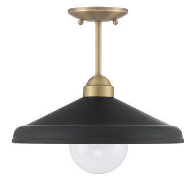 Delilah Single Light Metal Semi Flush Mount