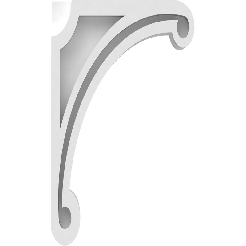 Corbeau en PVC de qualité architecturale Arch, H 12 po x l 7 po x P 1,875 po