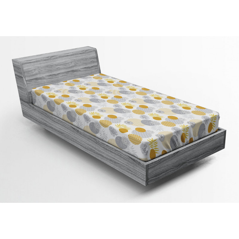 Microfiber Floral Fitted Sheet, Twin XL Fitted Sheet
