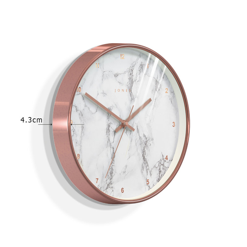 Acrylic Wall Clock, Rose Gold