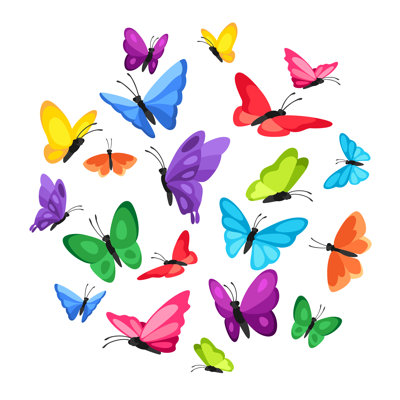 «Dikomo Decorative Butterflies On Canvas» par Incomible, impression