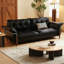 Canapé modulaire noir en similicuir-880517576-880517578