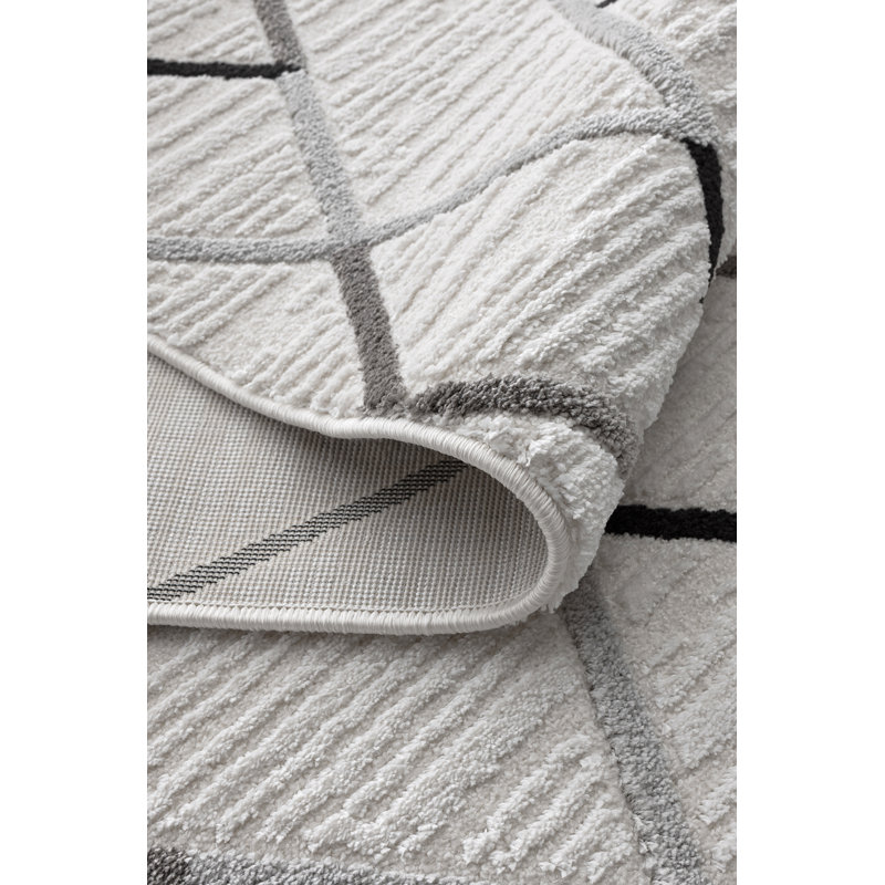 Samata Geometric Machine Made Indoor / Outdoor Area Rug, Runner 80 x 250cm