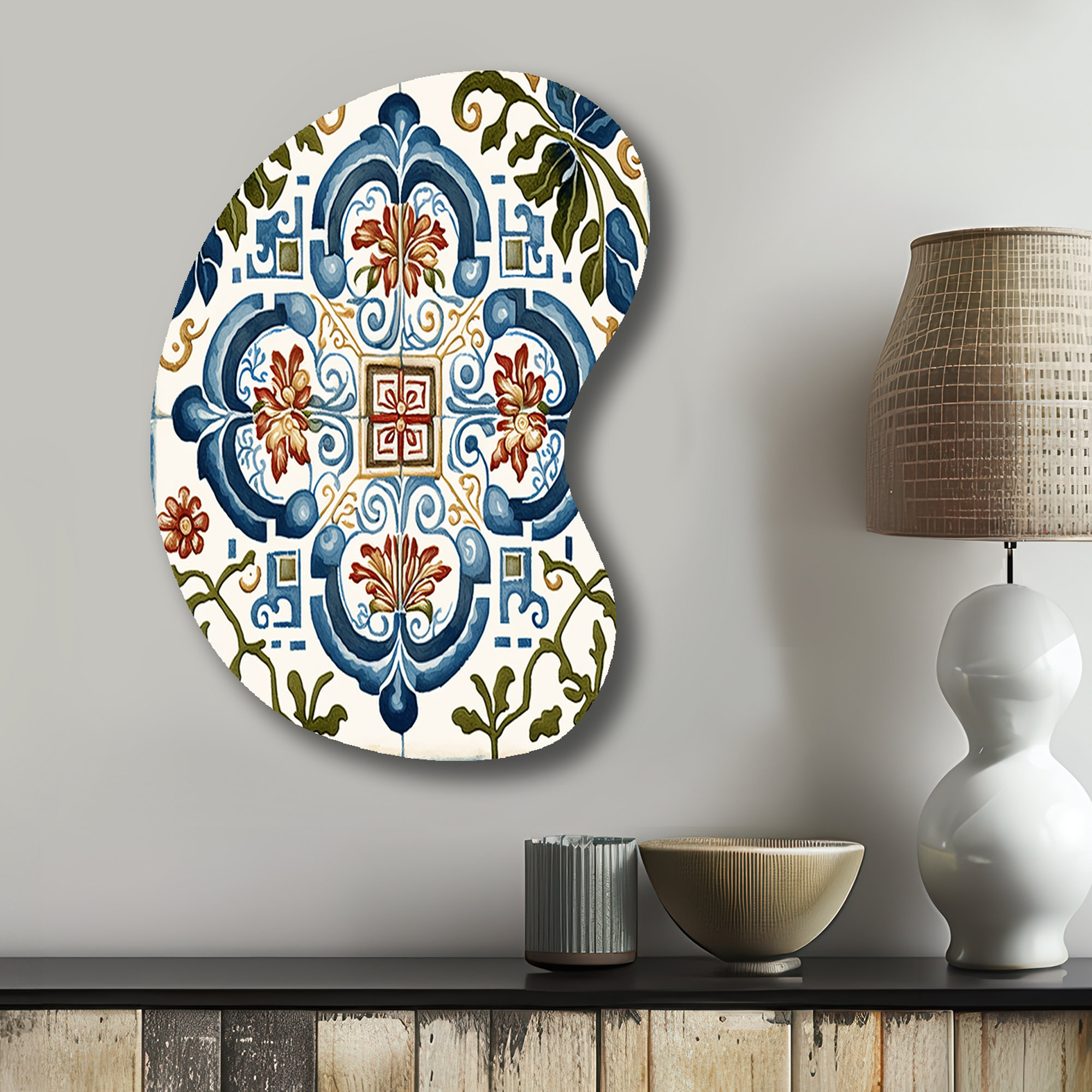 Bungalow Rose Manteca - Abstract Tile Boom Shape - Assymterical Metal ...