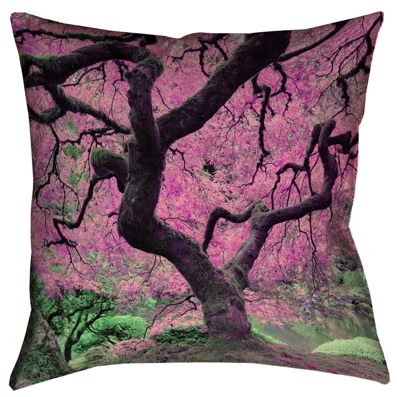 Housse de coussin 100% coton Justin Duane, 20 po x 20 po, Rose