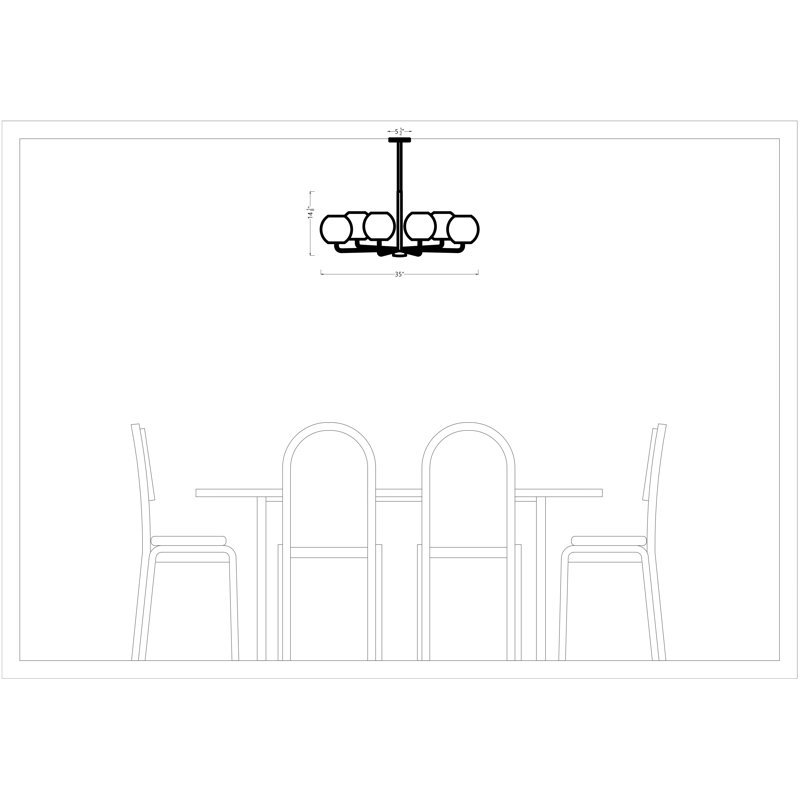 Lustre à 6 lumières Jorund, Nickel brossé, Non