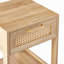 Table de bout en rotin de 15,75 po avec tiroir, table de chevet moderne, table d'appoint pour le salon et la chambre à coucher-1383583766