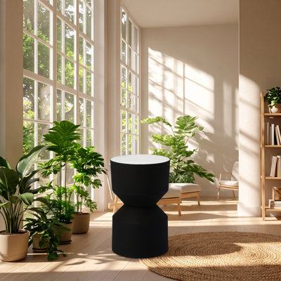Table de bout cylindrique ronde à cadre en métal l 12 po x P 12 po x H 20 po ExpoBazar