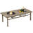 Kirtsey 47" Aluminum Coffee Table with Propane Fire Pit and Ice Bucket-1244805280