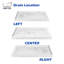 Receveur de douche rectangulaire en acrylique blanc de 32 x 60 pouces avec bonde, base étanche et résistante aux taches pour salle de bain domestique-130072414