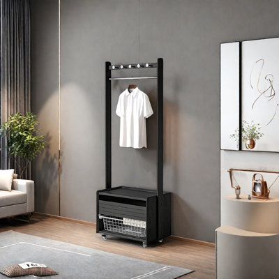 Ash Wood Multifunctional Coat Rack