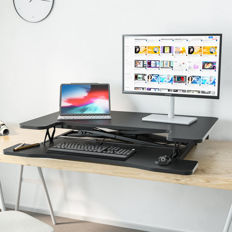 Borghese Adjustable Metal Base Computer Desk