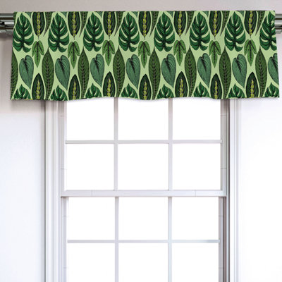 Sateen Floral Ruffled Window Valance