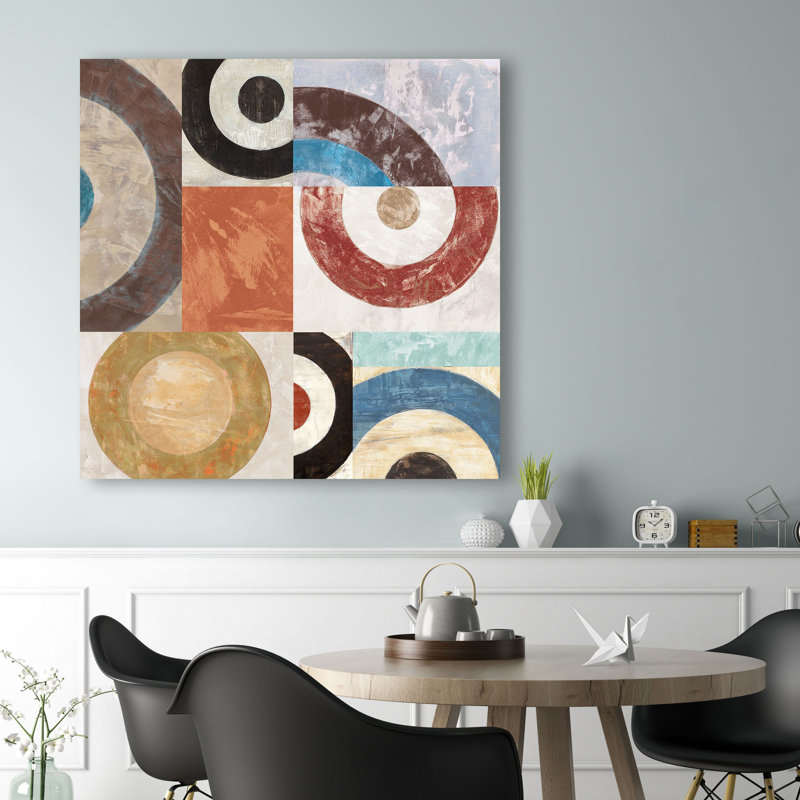 Geometric Waves II by Sandro Nava - Wrapped Canvas Art Prints, 70cm H x 70cm W x 4cm D