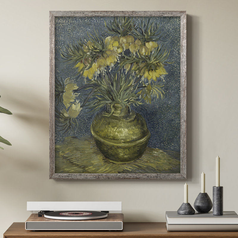 «Vintage Floral Print», impression encadrée CCLI - bois massif, H 15 po x l 12 po