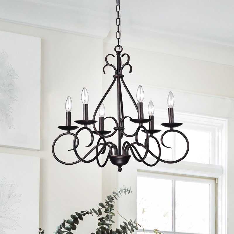 Lustree 6 lumières façon bougie/classique Lexi