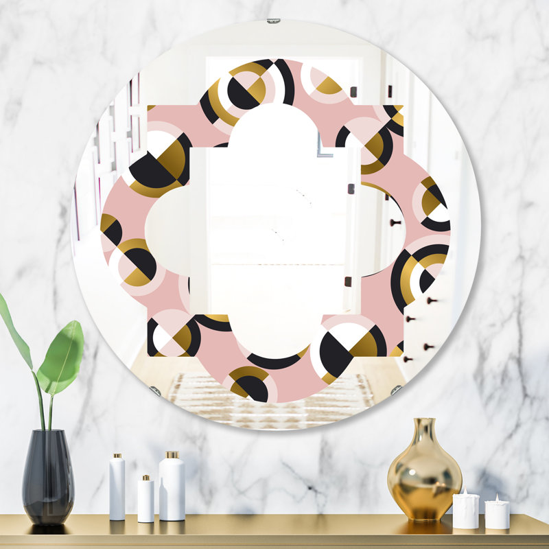 Miroir mural éclectique Quatrefoil, H 31,5 po x l po