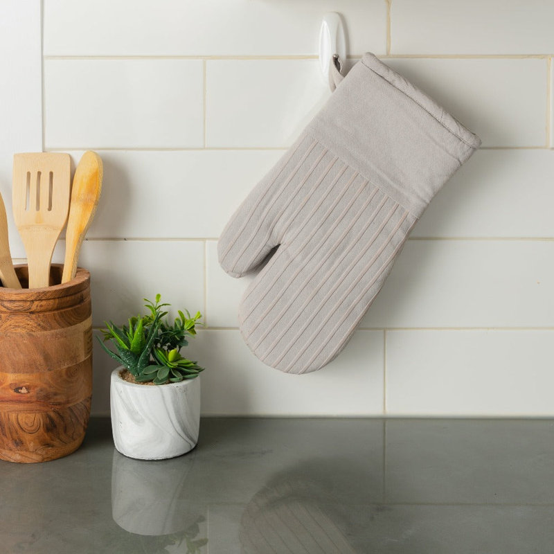 Premium Solid Oven Mitts, Gray