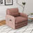 360° Swivel Accent Chair With Armrest Side Pocket - Plush Upholstered Barrel Chair For Living Room/Bedroom-1452439977
