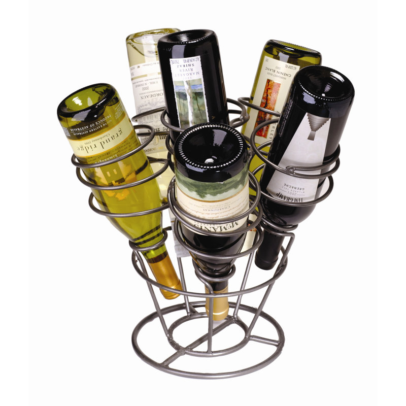 Tabletop Wine Bottle Rack in Black, Gunmetal