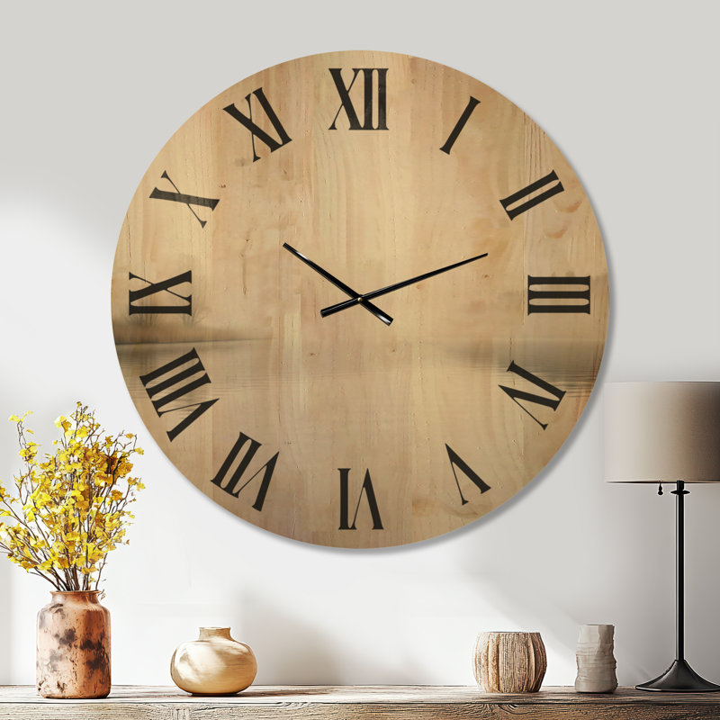 Horloge murale en bois Lake, Oversized