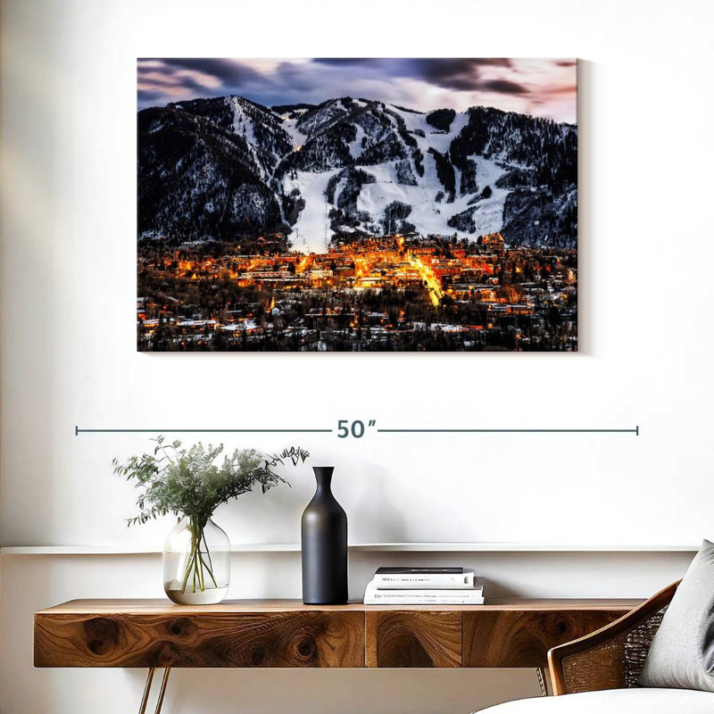 Park City Ski Slopes, reproduction sur toile, H 26 po x l 39 po x P 1,25 po