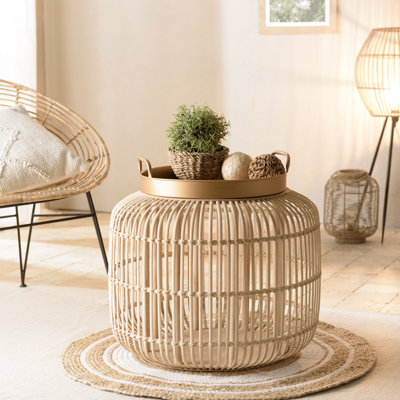 Cleasby Tray Top Drum End Table