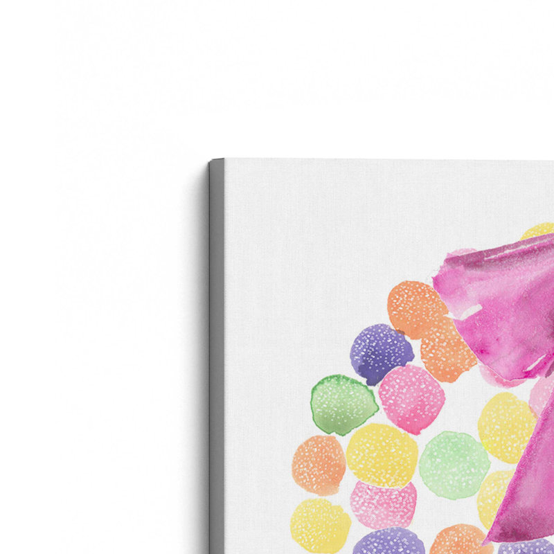 Rainbow Wreath, reproduction sur toile dans un cadre, Toile tendue, H 12 po x l 12 po x P 1,25 po