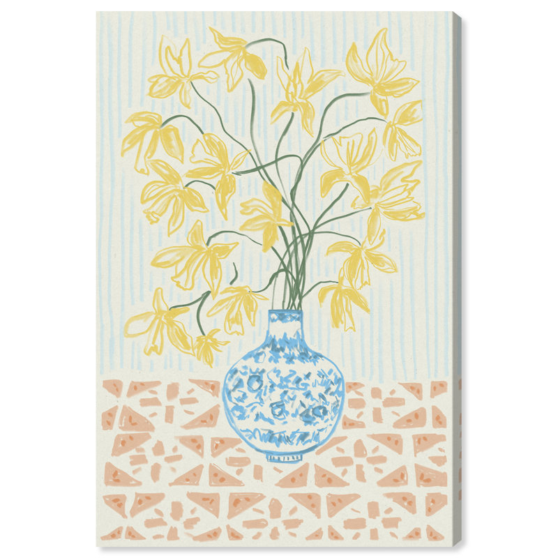 Yellow Iris Summer Print by Oliver Gal, 15"H x 10"W, Gallery Wrapped