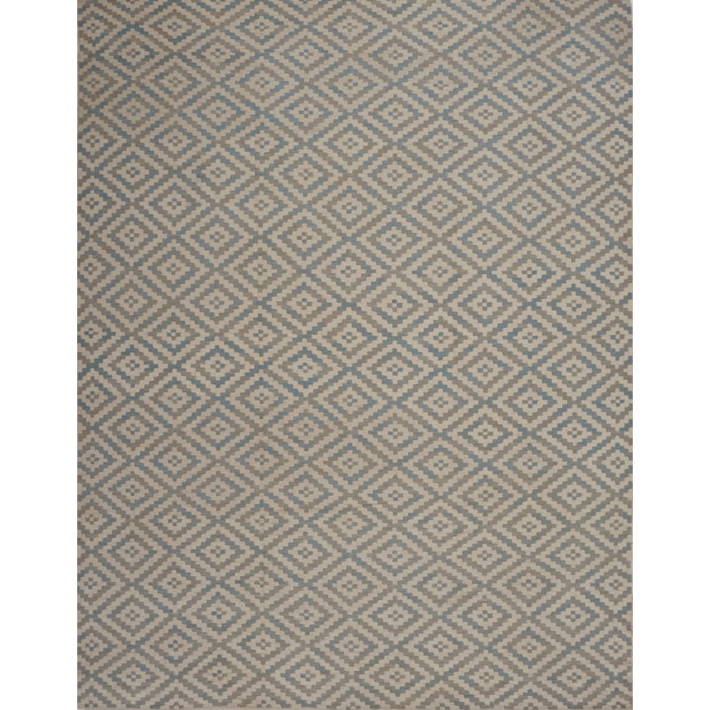 Tapis zone beige handwoven à tissage plat