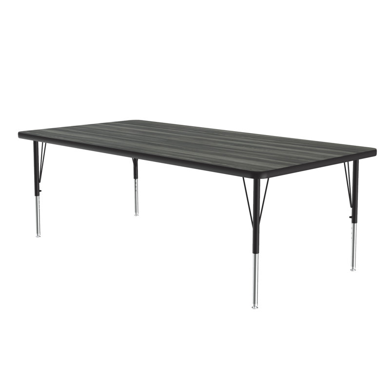 Table d'activité rectangulaire à hauteur ajustable, Bois flottant Nouvelle-Angleterre, H 29 po x L 60 po x l 36 po