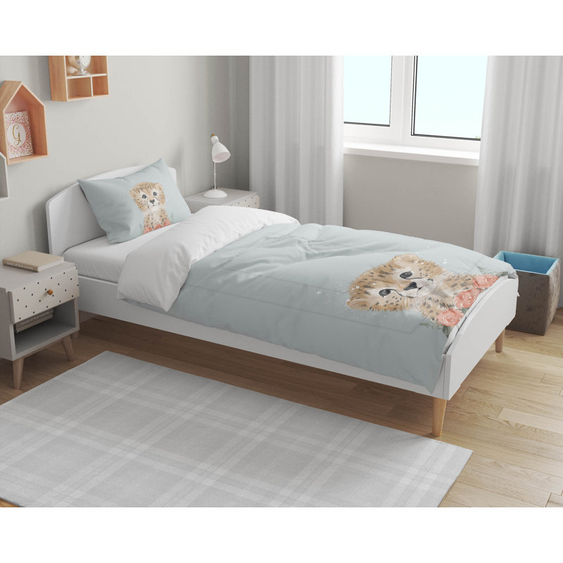 Lil Leopard Decorative Lightweight Comforter Set, Blue