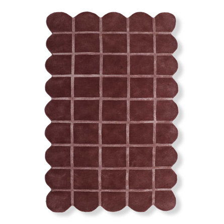 LOOMY Geometric Area Rug in Red