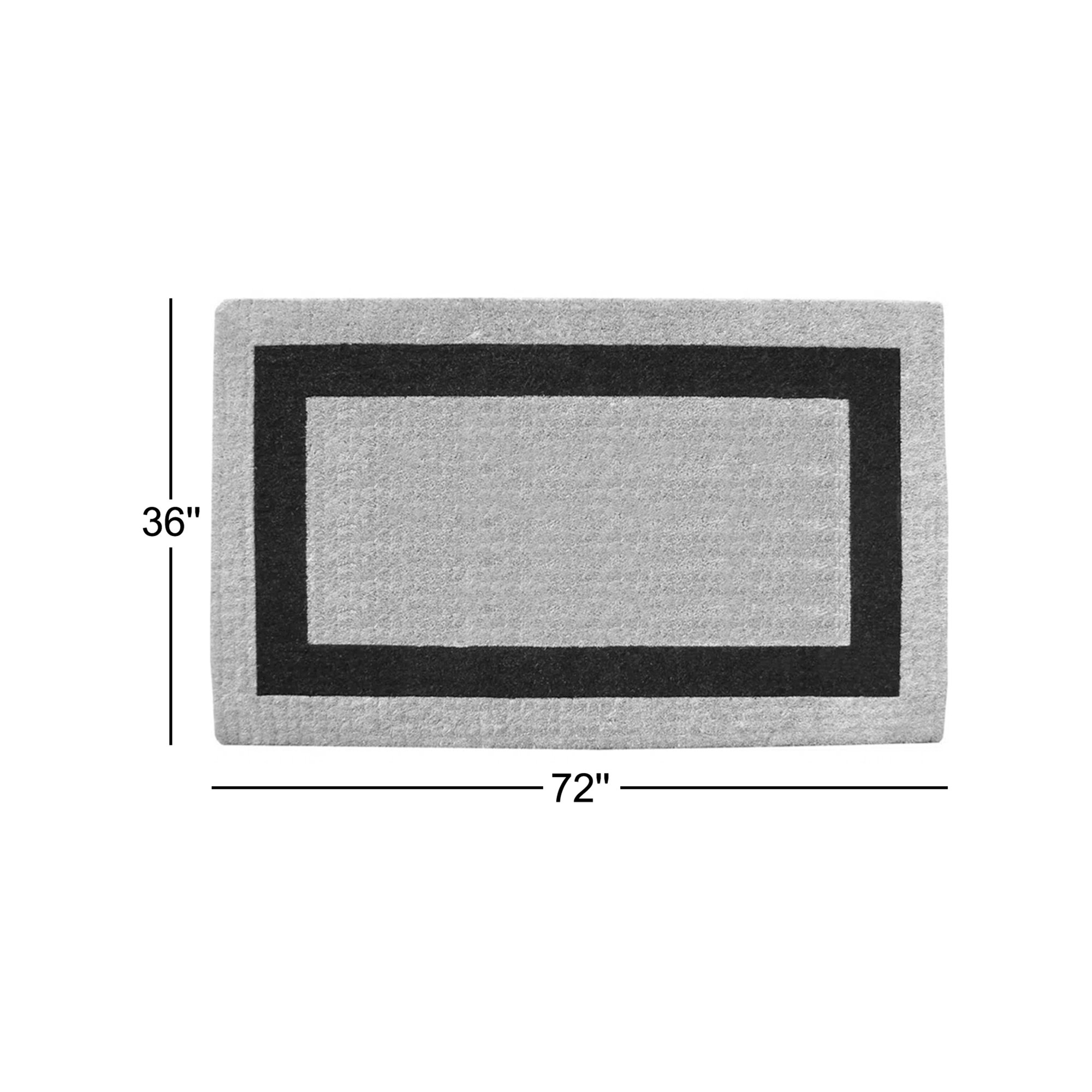 Jewell Outdoor Doormat, 3' x 6', Black
