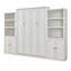 Demi-lit escamotable à ouverture et fermeture semi-automatique avec 2 tablettes latérales de rangement pour armoire, lit économiseur d'espace idéal pour la chambre d'amis, la chambre à coucher, la chambre d'amis, le bureau personnel-1516334080-1516334314