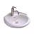 Barclay Arianne 16.75 " 28.63 " Tall Vitreous China Oval Bathroom Sink and Overflow Hole